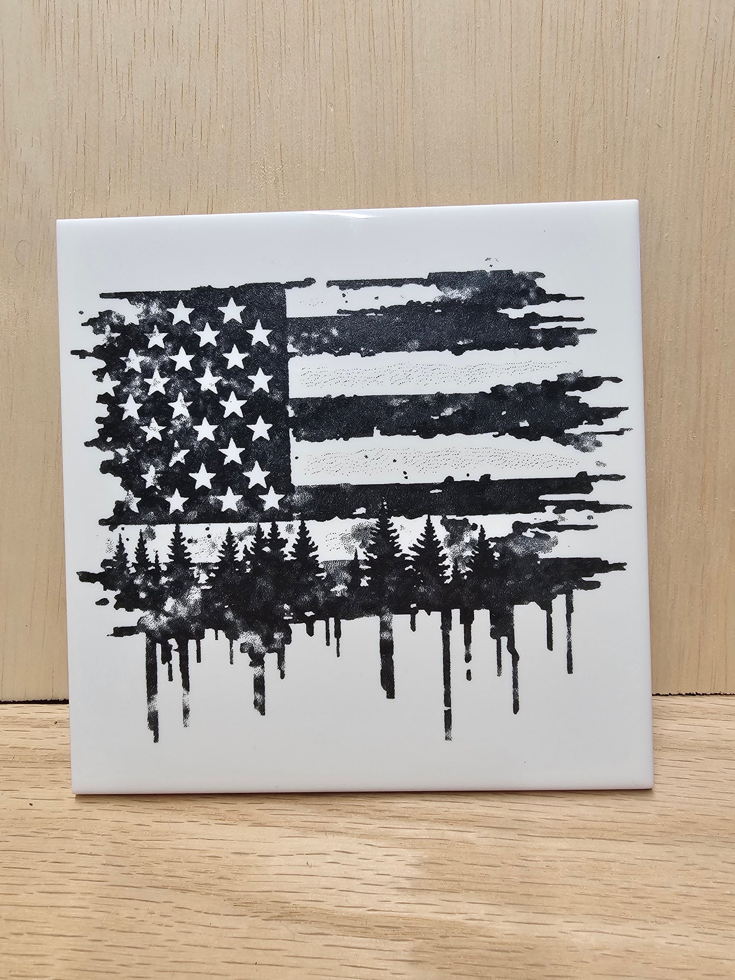 Ceramic tile "American flag"